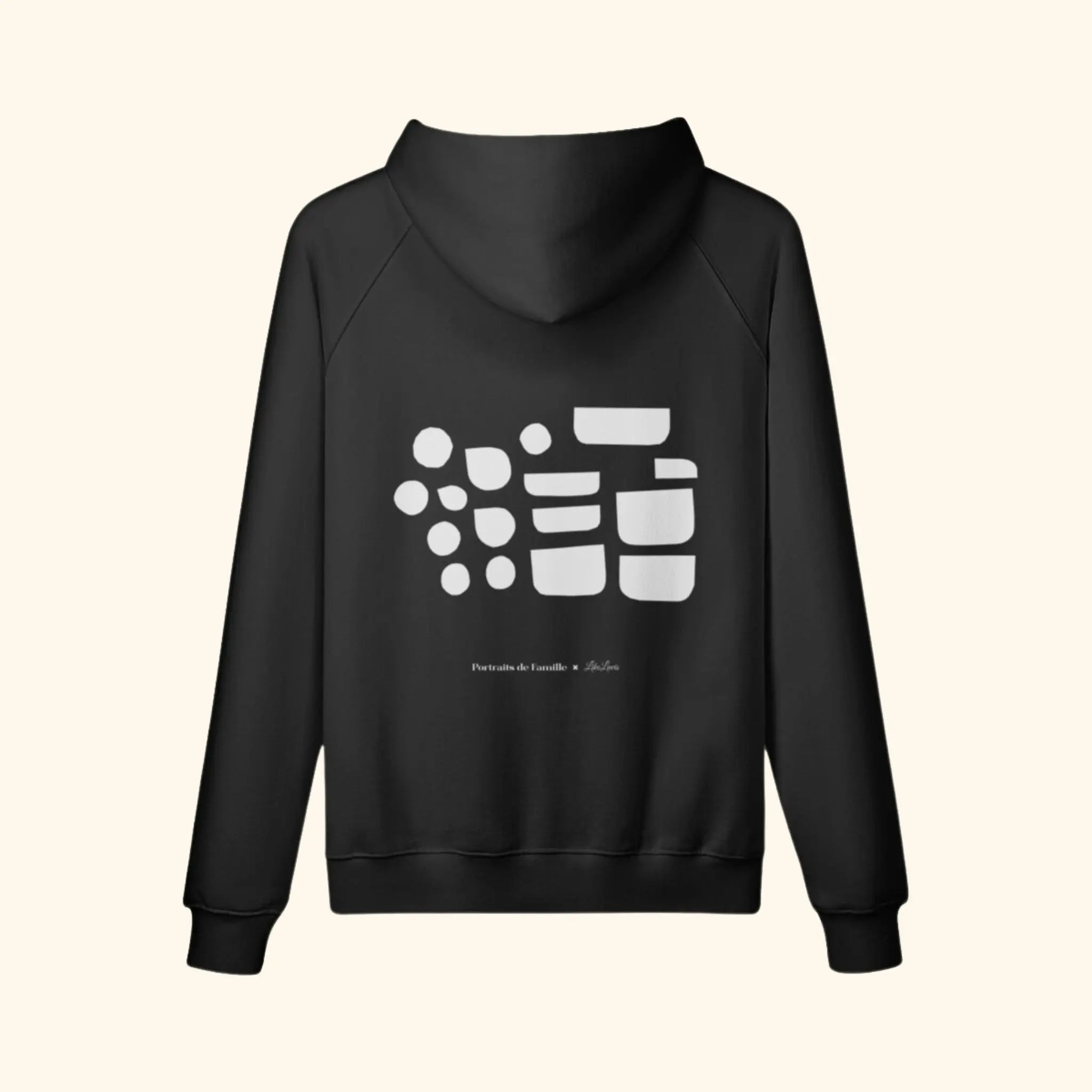 Portraits de Famille The Hoodie Pieces Midnight Black Heavy Cotton Back