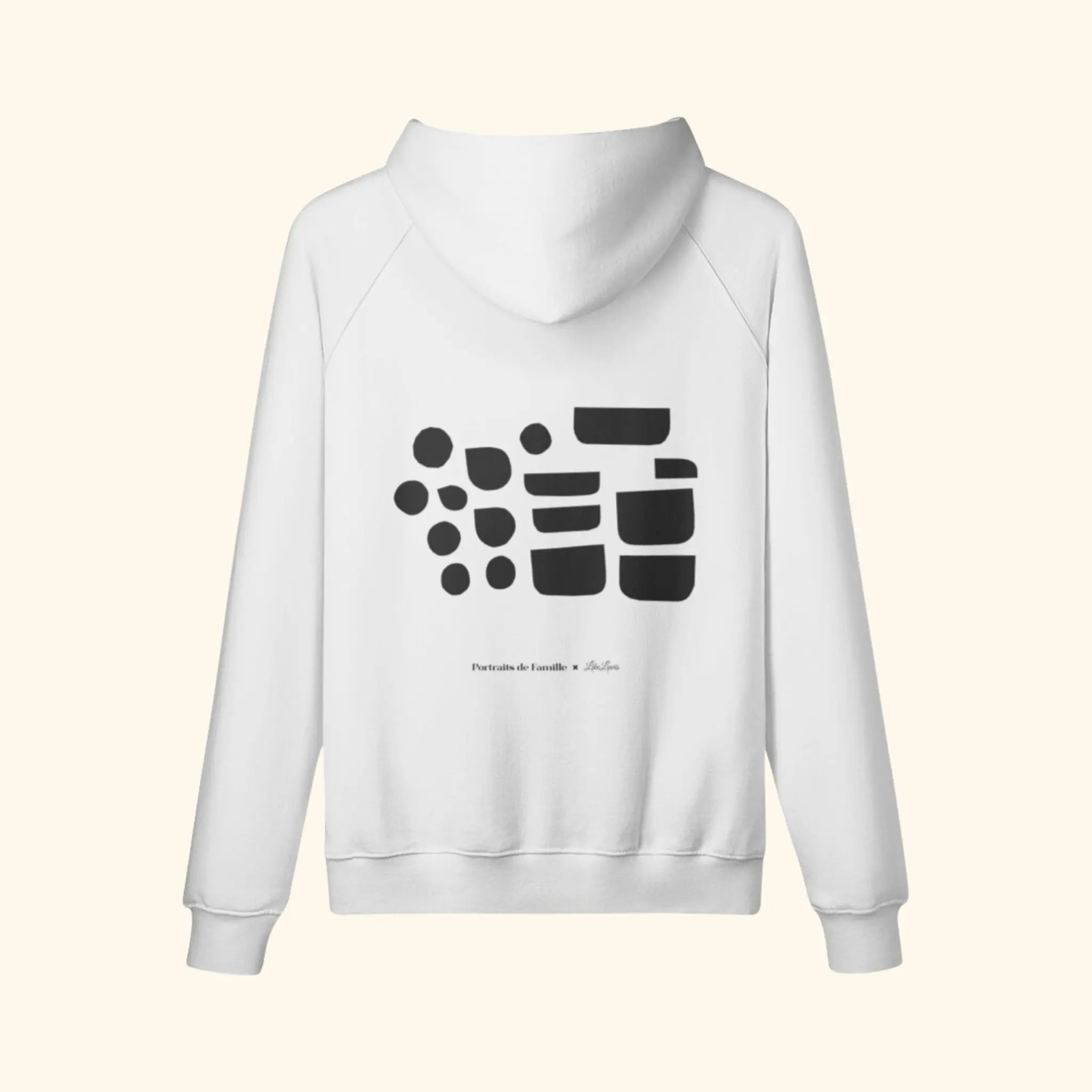 Portraits de Famille The Hoodie Pieces Off White Heavy Cotton Back