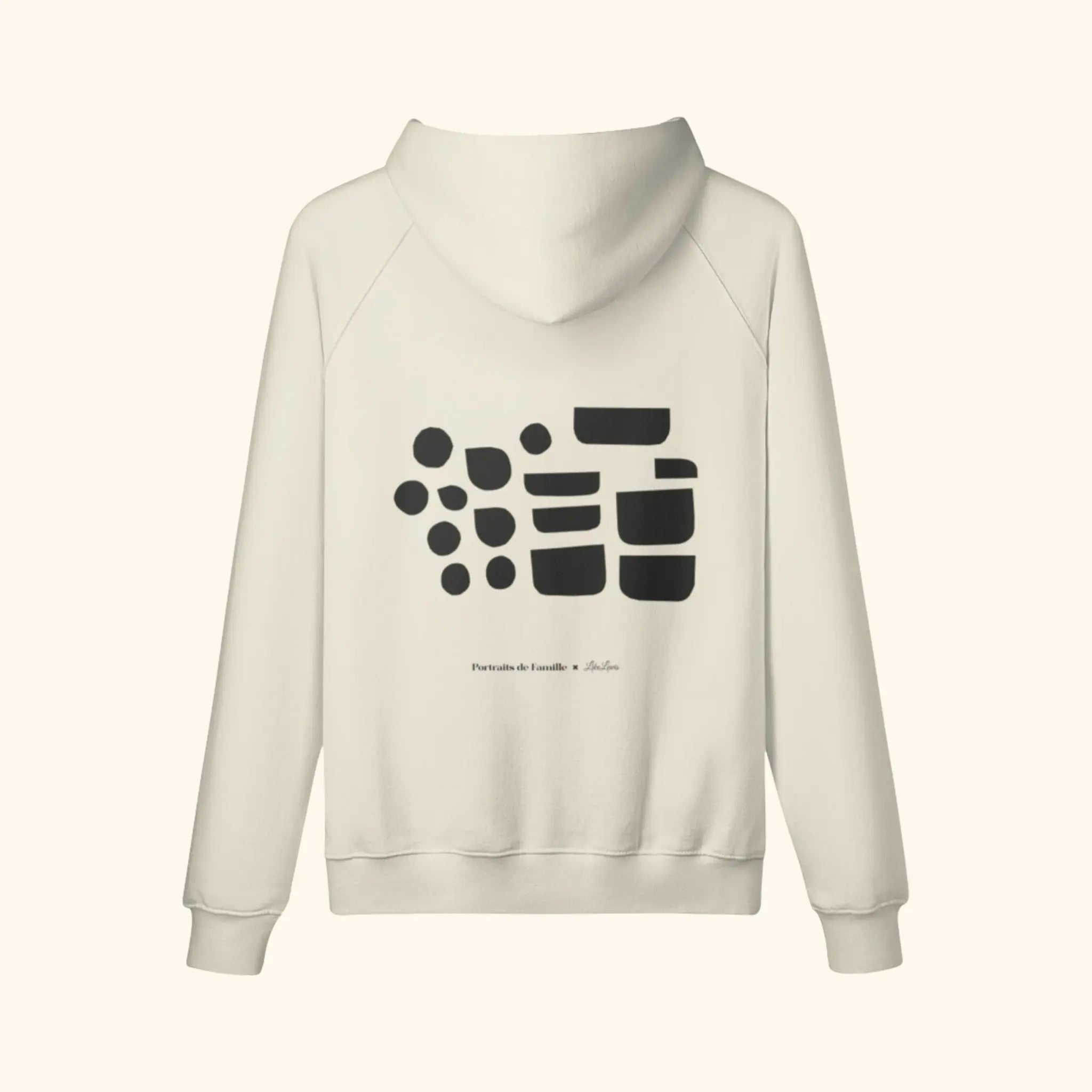 Portraits de Famille The Hoodie Pieces Pastel Beige Heavy Cotton Back