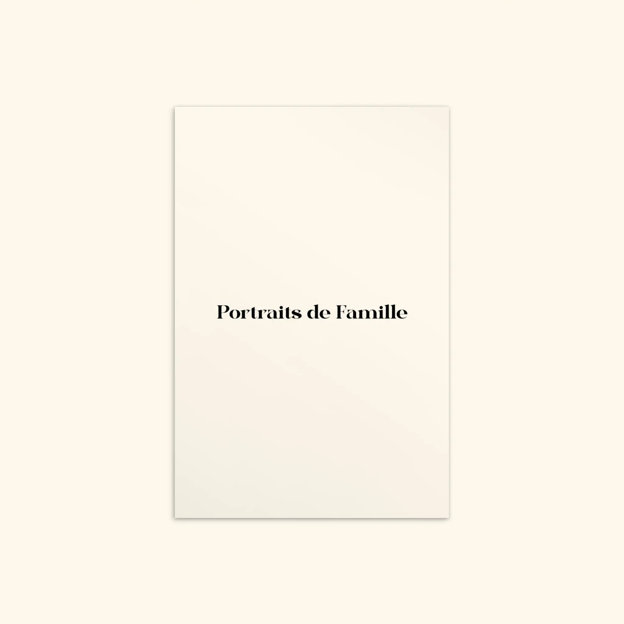 Portraits de Famille The Postcard Logo Matte Paper Front