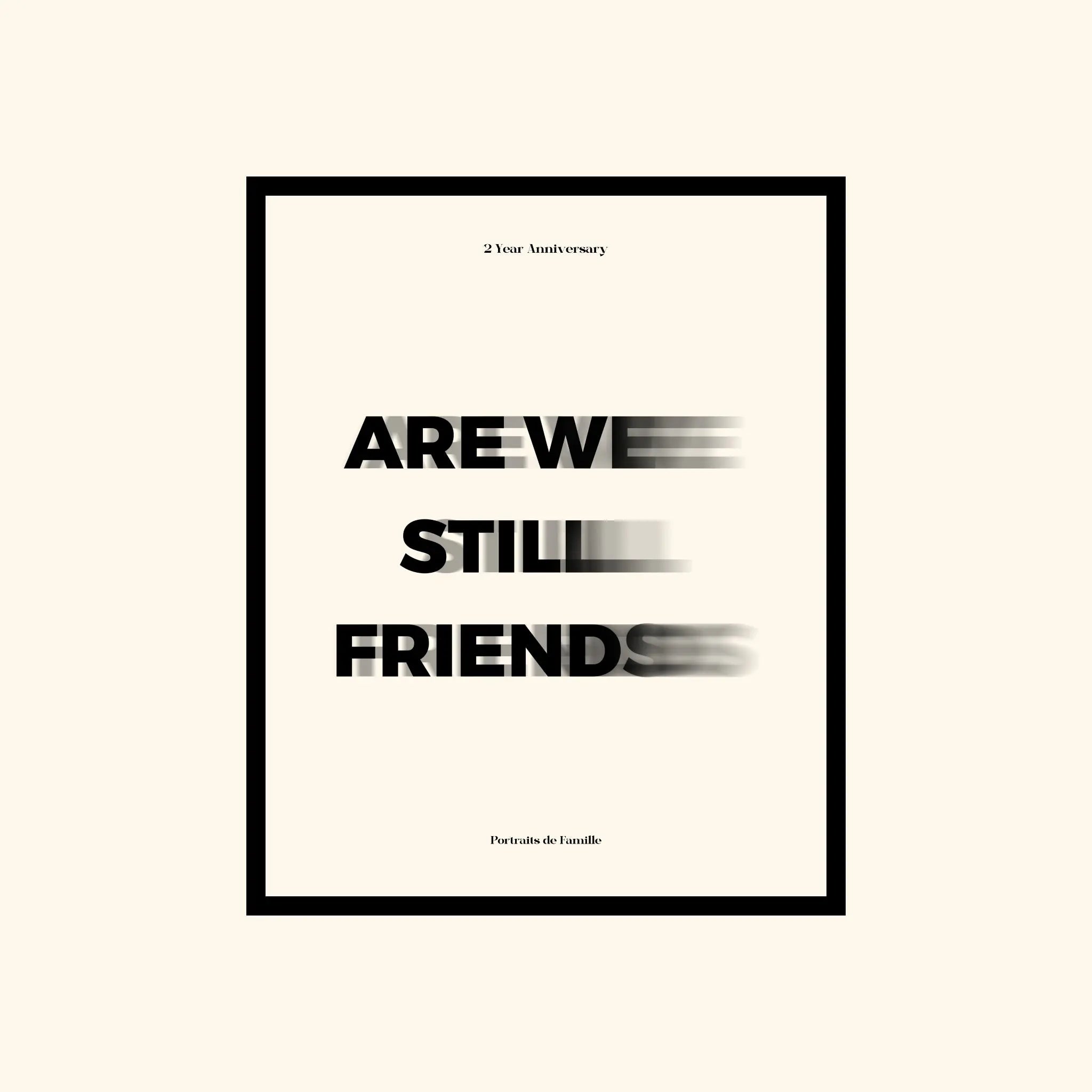 Portraits de Famille The Print 2 Year Anniversary High Quality Unframed Giclee Paper Type Hahnemuhle Pearl Paper