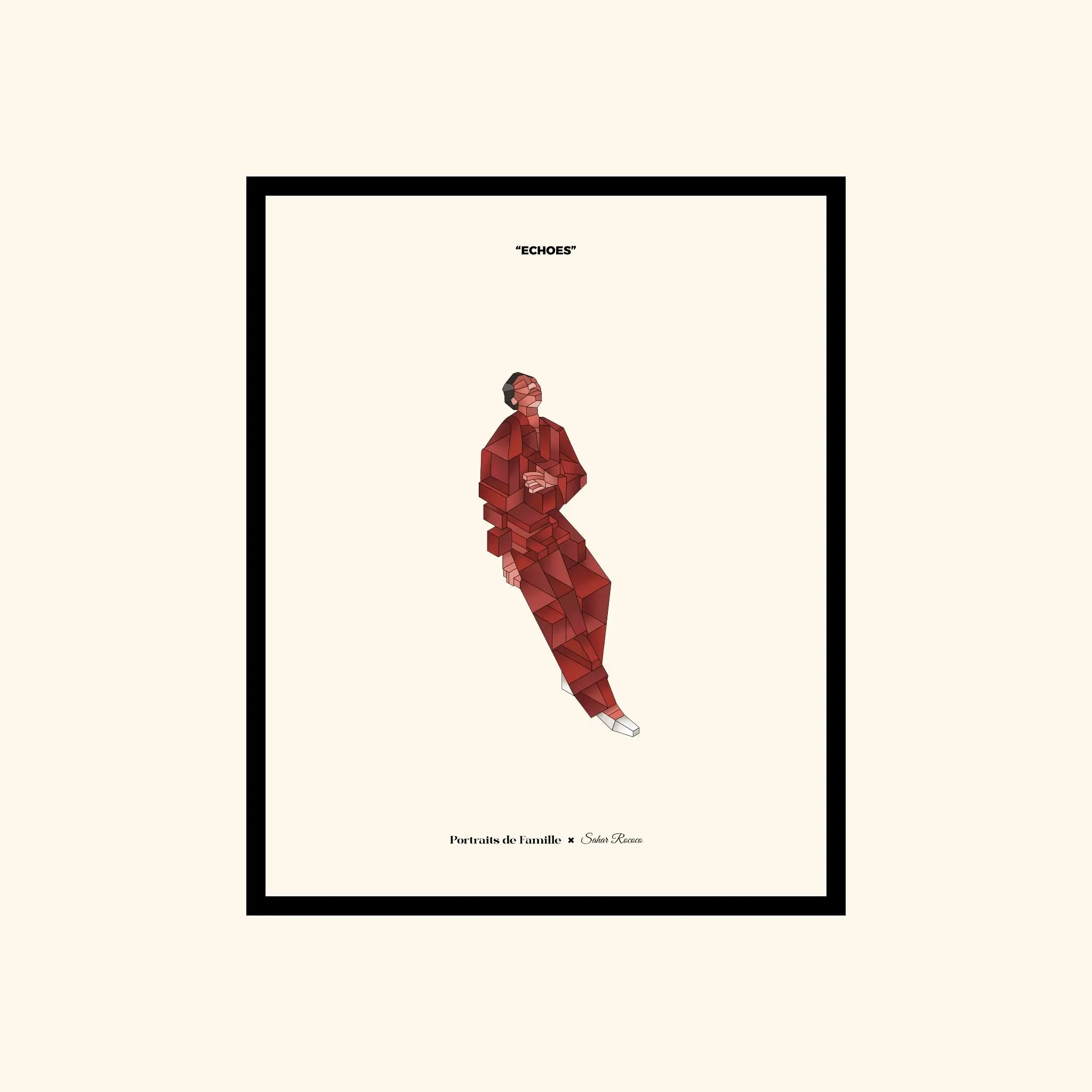 Portraits de Famille The Print Discomfort High Quality Unframed Giclee Paper Type Hahnemuehle Pearl Paper