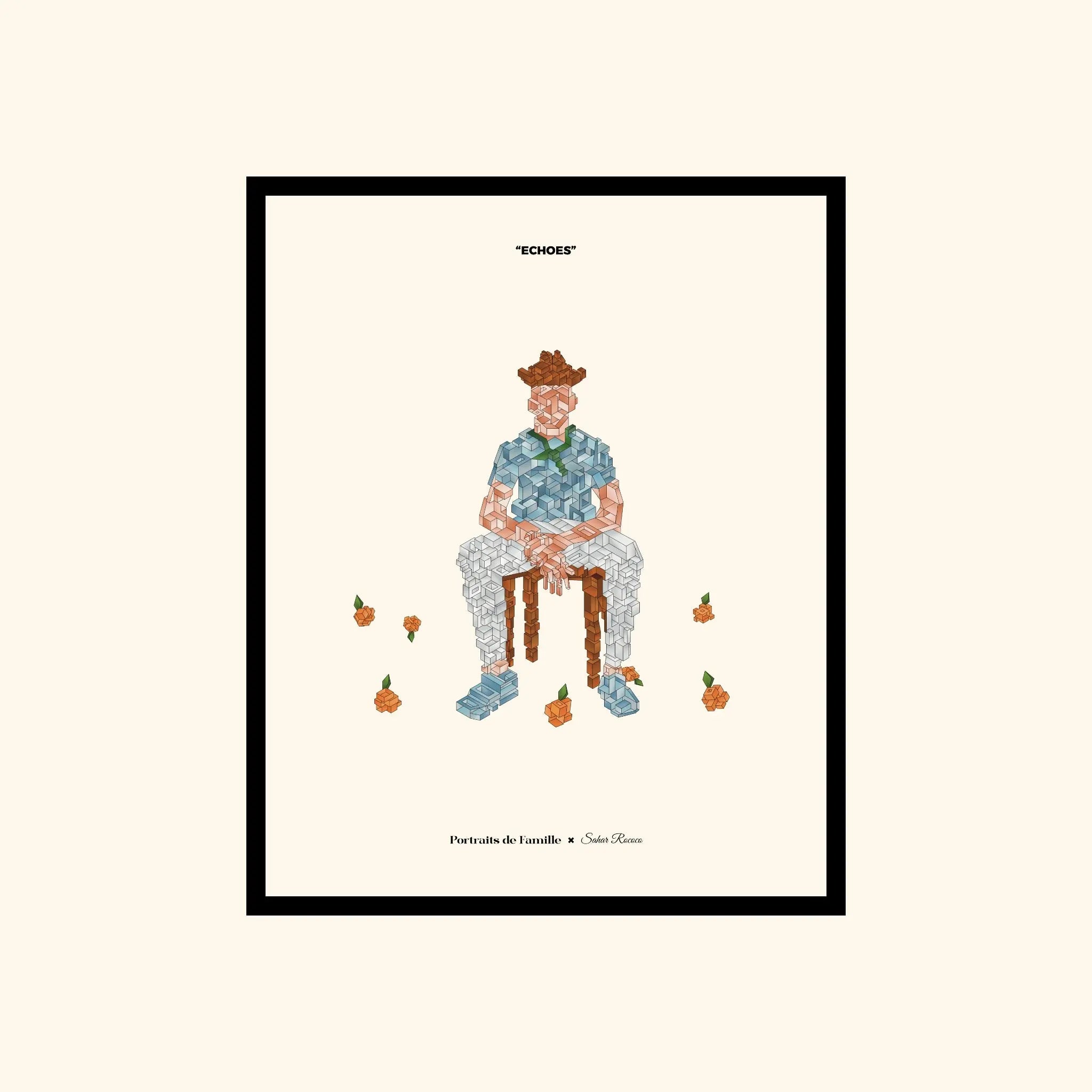 Portraits de Famille The Print Falling High Quality Unframed Giclee Paper Type Hahnemuehle Pearl Paper