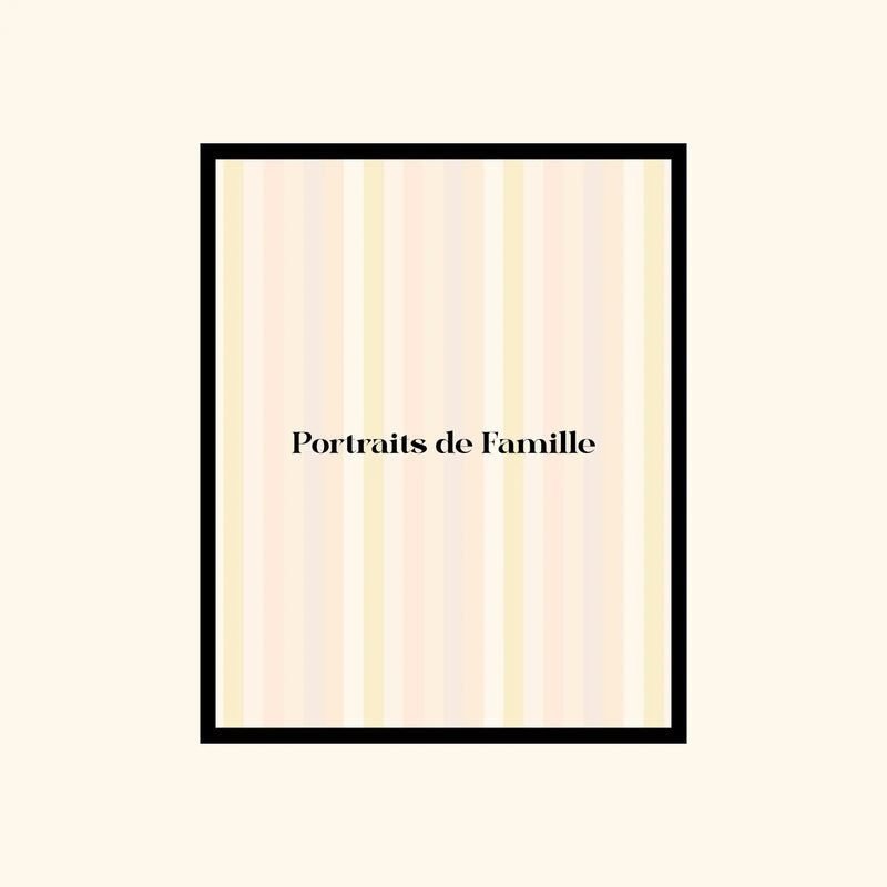 Portraits de Famille The Print Logo Palette High Quality Unframed Giclee Paper Type Hahnemuehle Pearl Paper