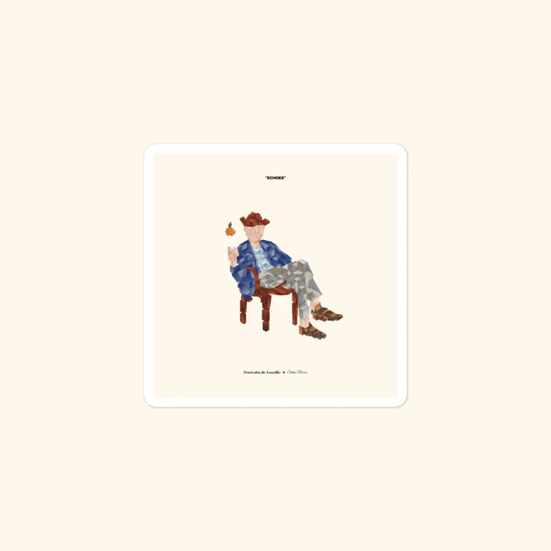Portraits de Famille The Sticker Catch 3x3 High Opacity Durable Front