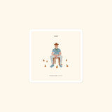 Portraits de Famille The Sticker Falling 3x3 High Opacity Durable Front