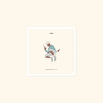 Portraits de Famille The Sticker Fly Away 3x3 High Opacity Durable Front