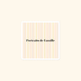 Portraits de Famille The Sticker Logo Palette 3x3 High Opacity Durable Front