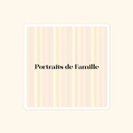 Portraits de Famille The Sticker Logo Palette 4x4 High Opacity Durable Front