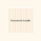 Portraits de Famille The Sticker Logo Palette 4x4 High Opacity Durable Front