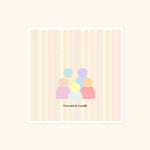 Portraits de Famille The Sticker Portraits de Famille Palette 4x4 High Opacity Durable Front