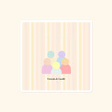 Portraits de Famille The Sticker Portraits de Famille Palette 4x4 High Opacity Durable Front