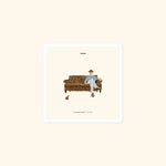 Portraits de Famille The Sticker Waiting Room 3x3 High Opacity Durable Front