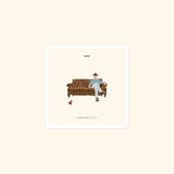 Portraits de Famille The Sticker Waiting Room 3x3 High Opacity Durable Front