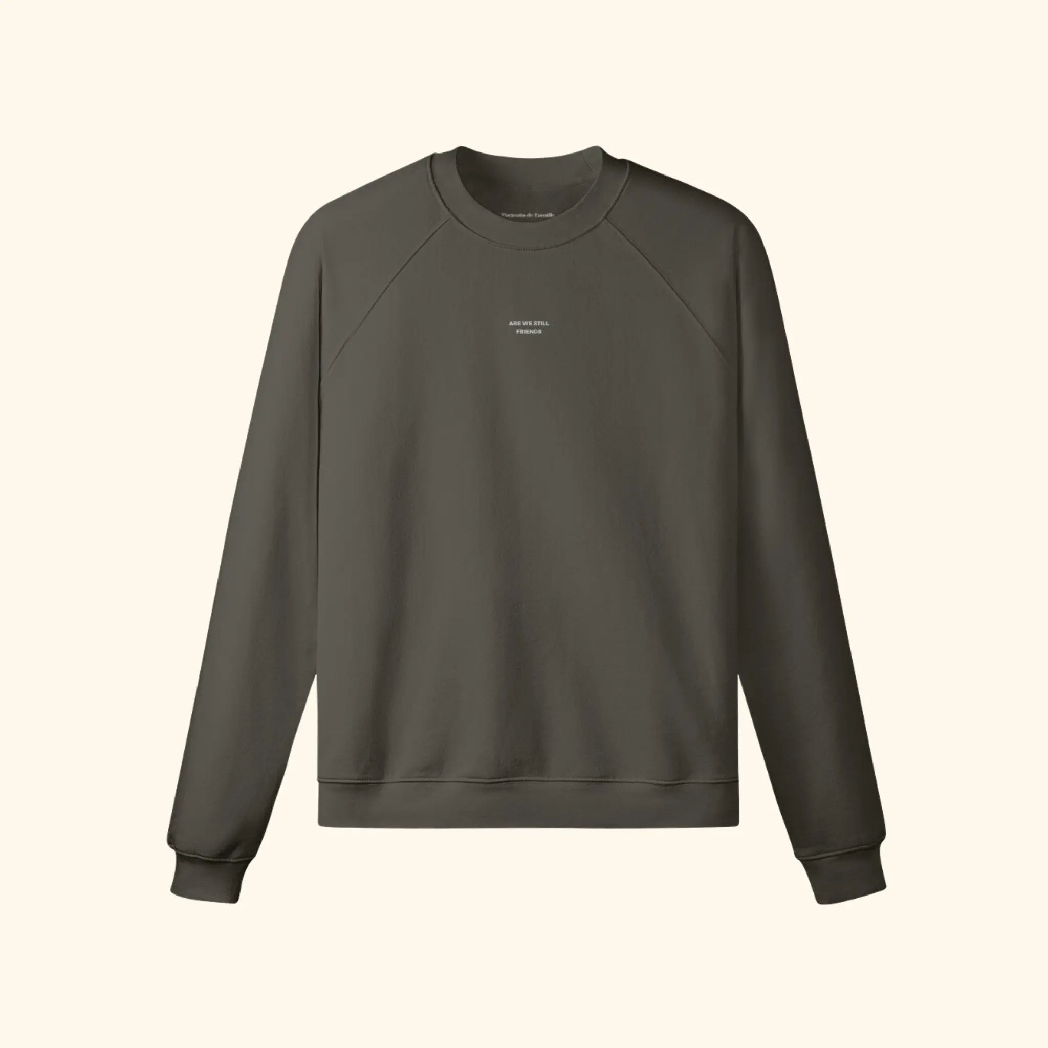 Portraits de Famille The Sweatshirt 1 Year Anniversary Stone Gray Heavy Cotton Front