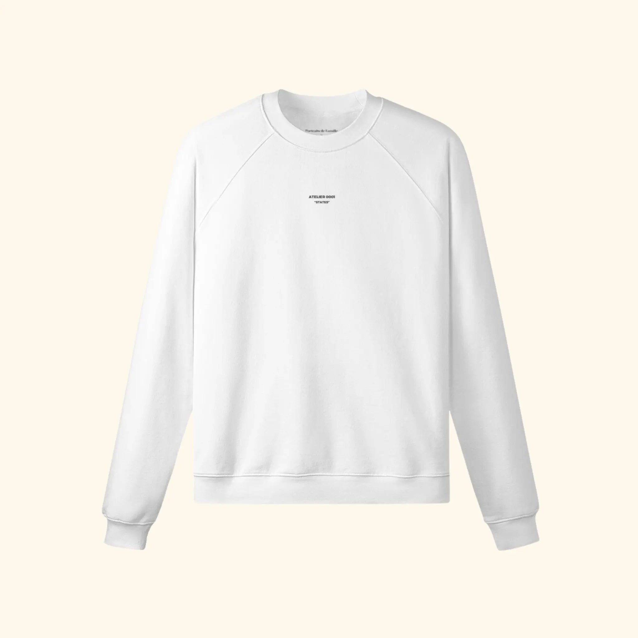 Portraits de Famille The Sweatshirt Alien Off White Heavy Cotton Front