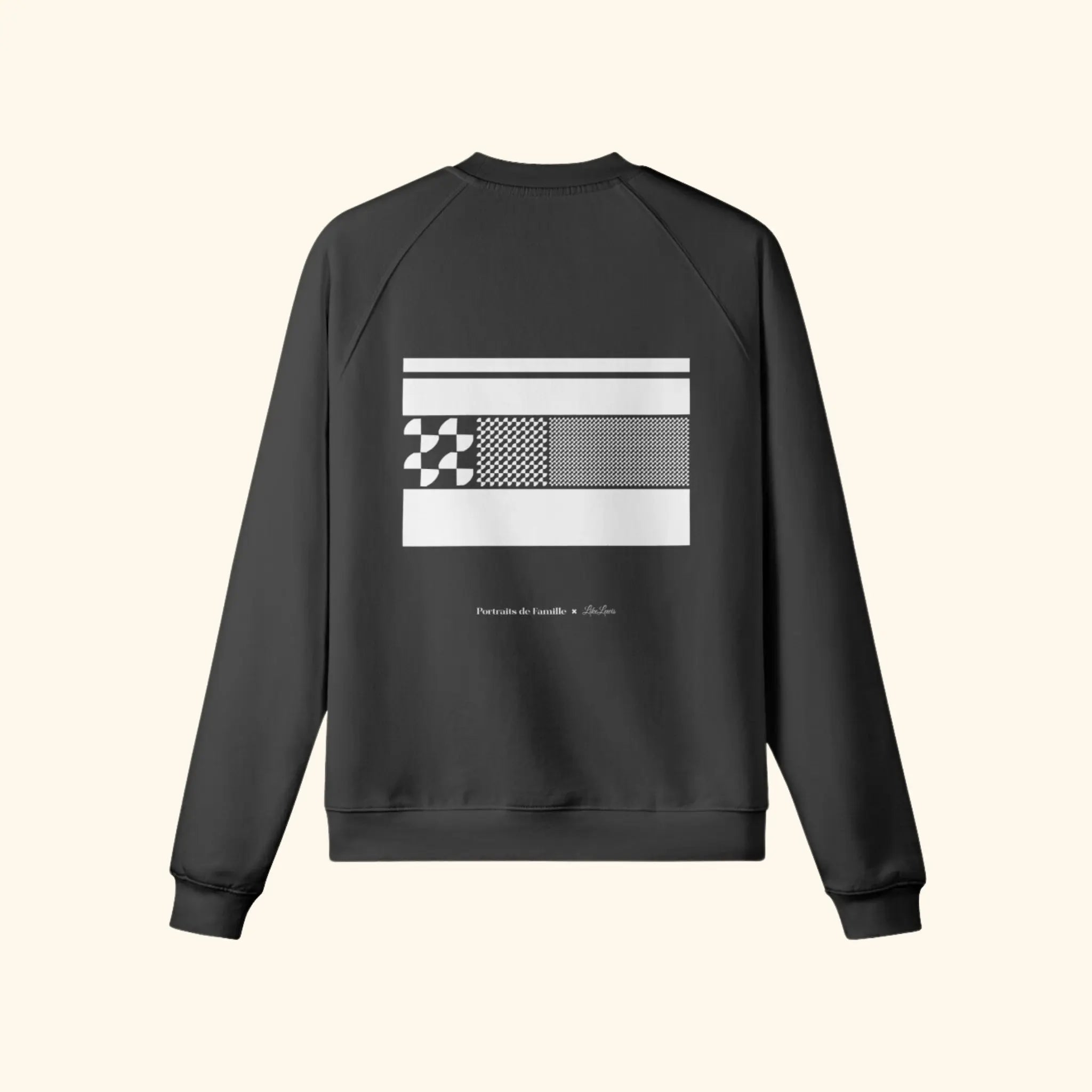 Portraits de Famille The Sweatshirt Anon Midnight Black Heavy Cotton Back