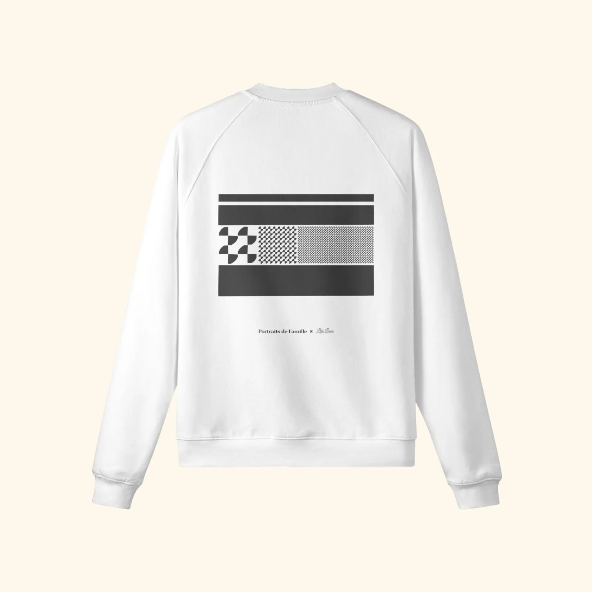 Portraits de Famille The Sweatshirt Anon Off White Heavy Cotton Back