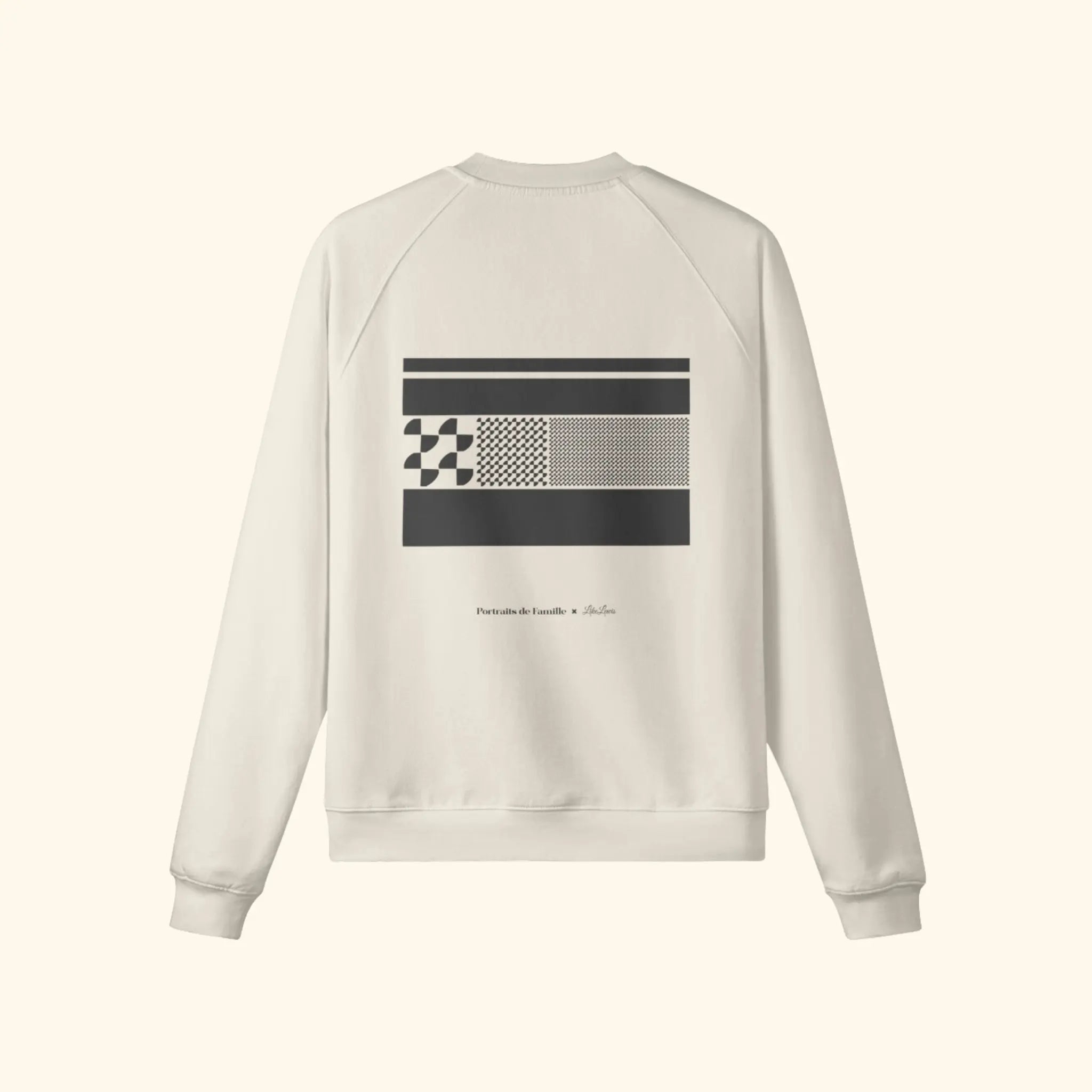 Portraits de Famille The Sweatshirt Anon Pastel Beige Heavy Cotton Back