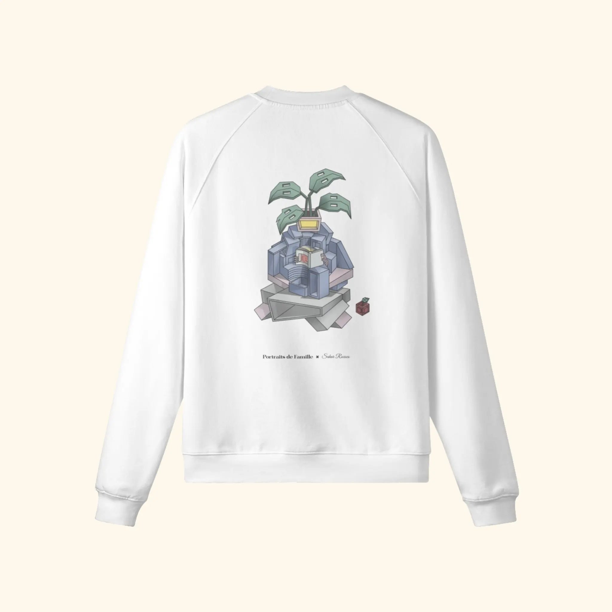 Portraits de Famille The Sweatshirt Blooming Off White Heavy Cotton Back