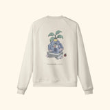 Portraits de Famille The Sweatshirt Blooming Pastel Beige Heavy Cotton Back