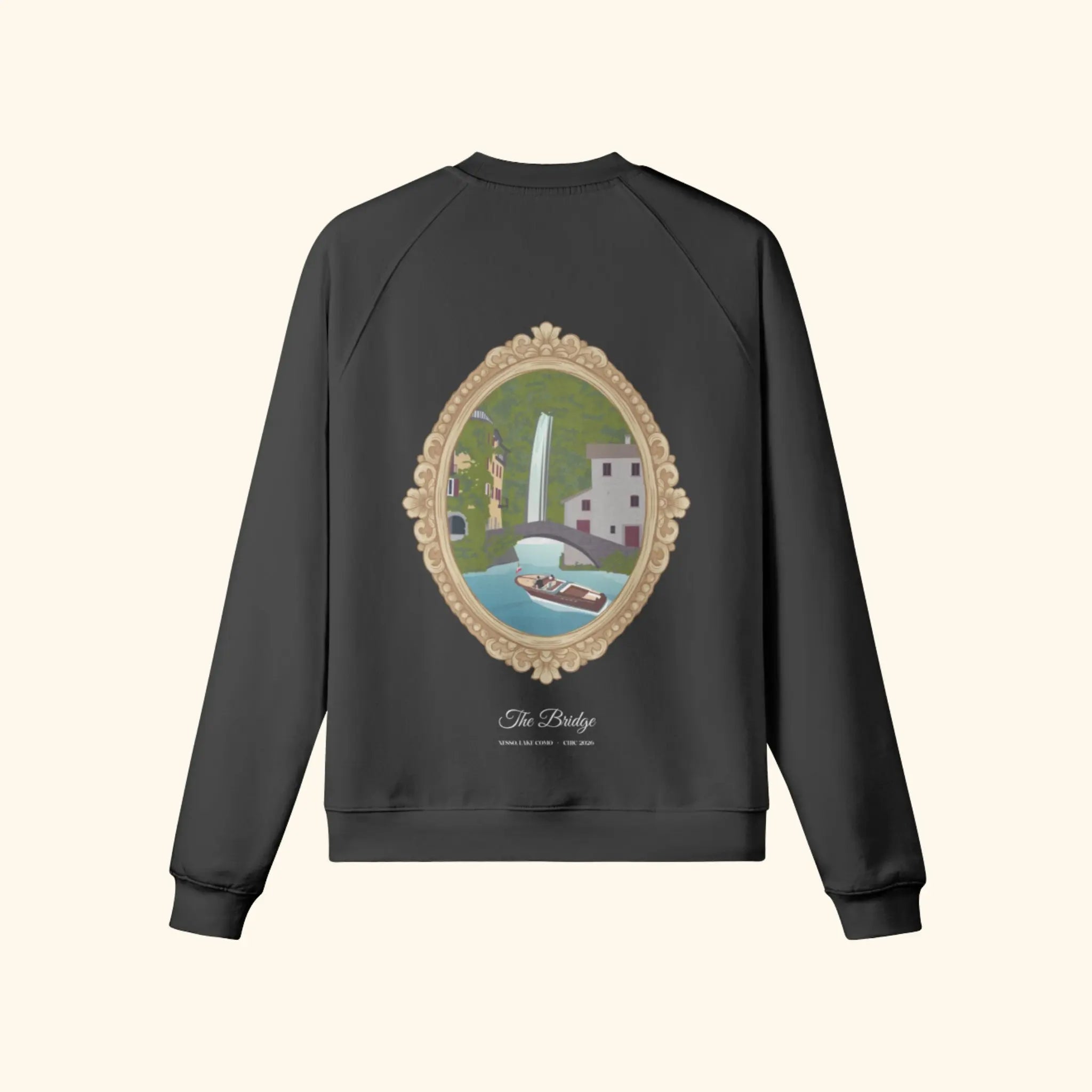 Portraits de Famille The Sweatshirt Bridge Midnight Black Heavy Cotton Back
