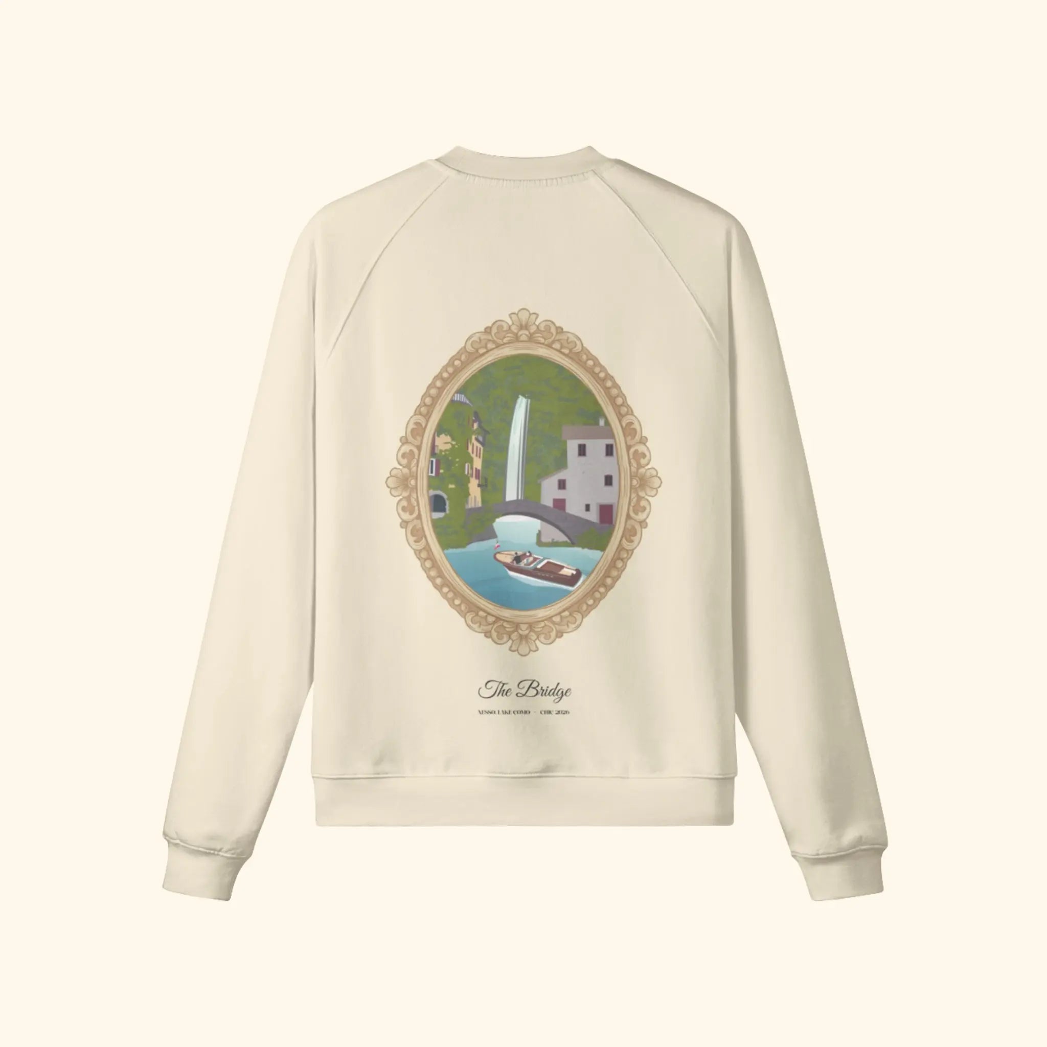 Portraits de Famille The Sweatshirt Bridge Pastel Beige Heavy Cotton Back