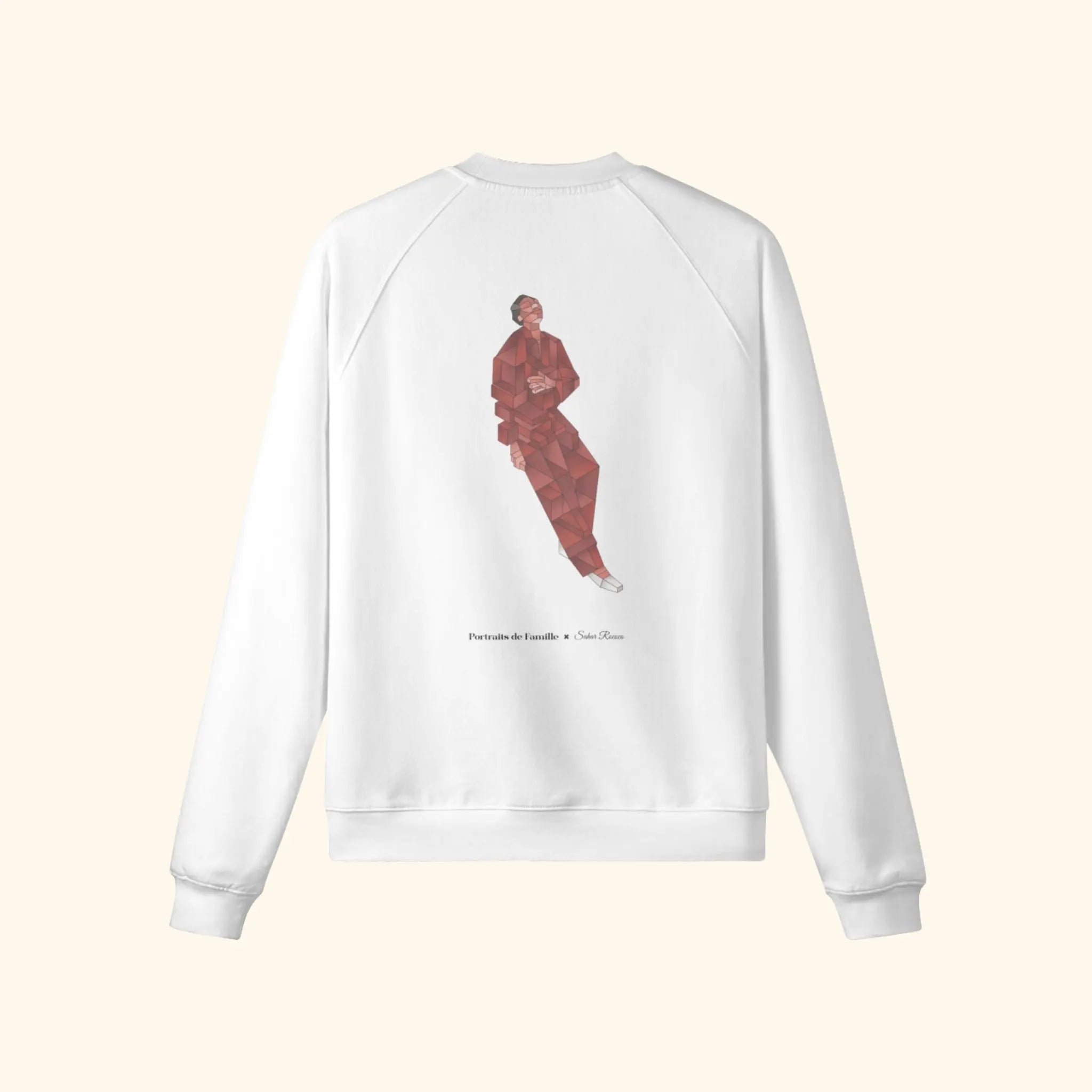 Portraits de Famille The Sweatshirt Discomfort Off White Heavy Cotton Back