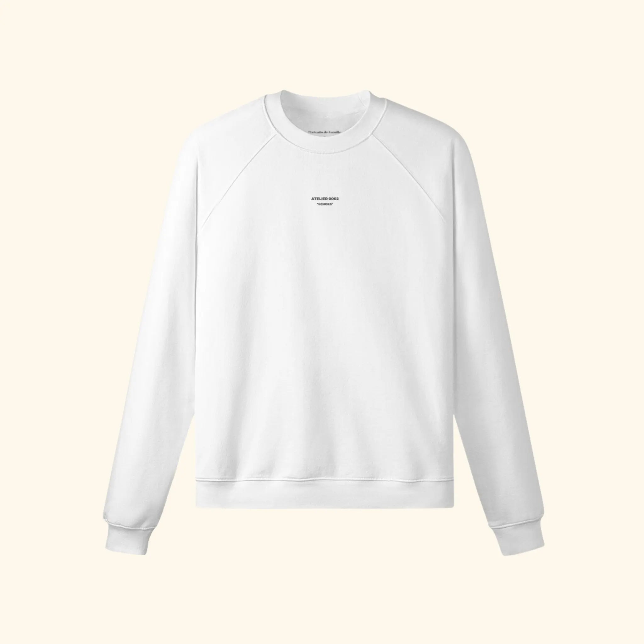 Portraits de Famille The Sweatshirt Discomfort Off White Heavy Cotton Front