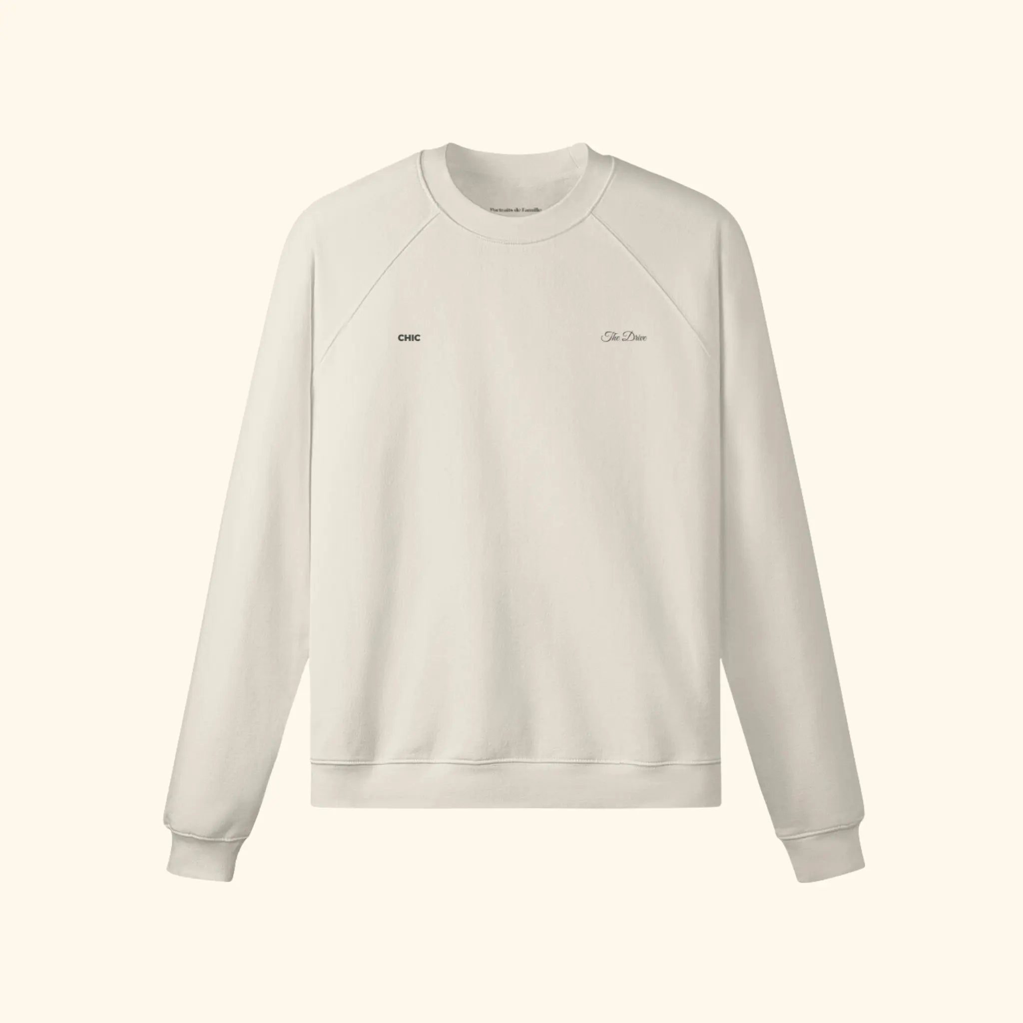 Portraits de Famille The Sweatshirt Drive Pastel Beige Heavy Cotton Front