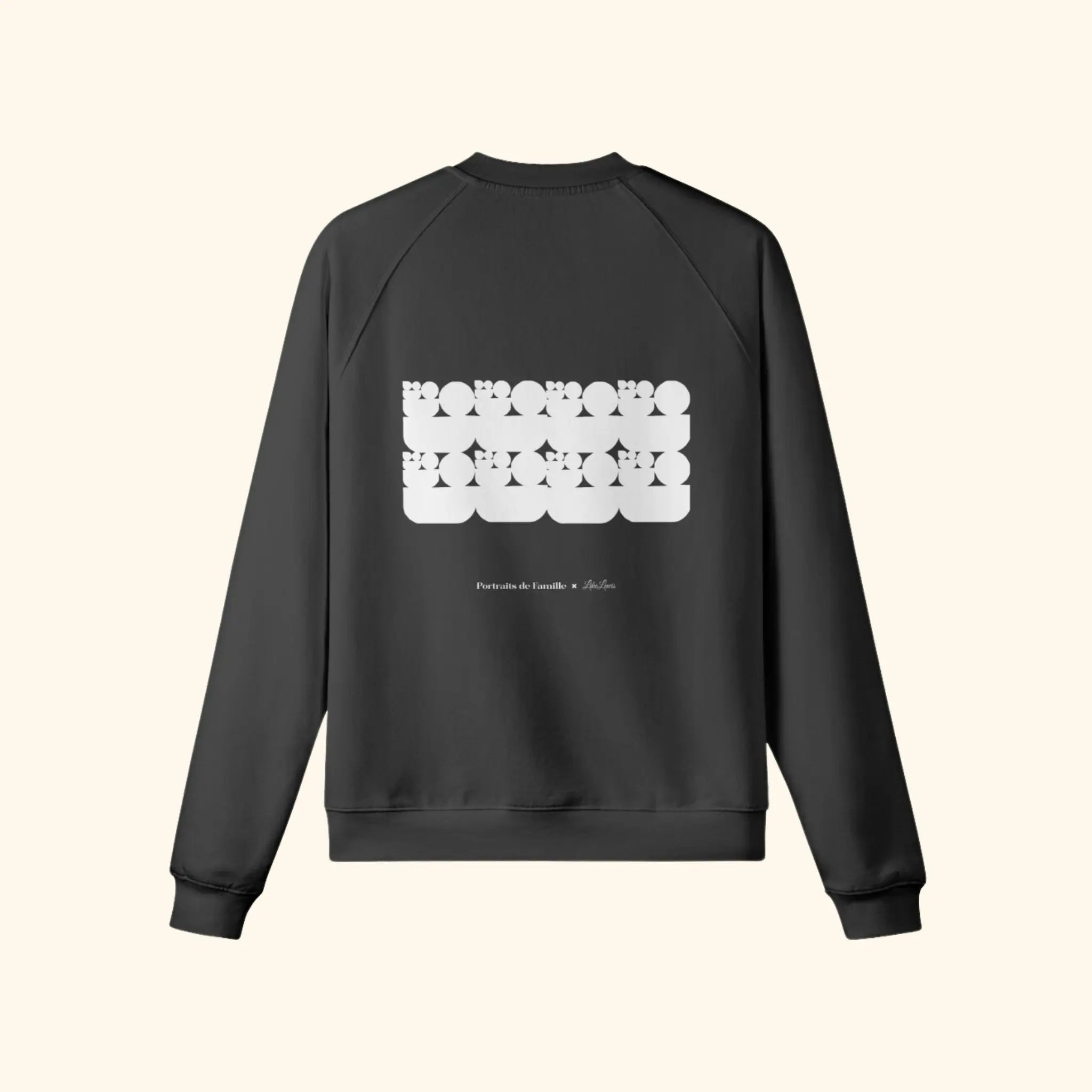 Portraits de Famille The Sweatshirt Family Midnight Black Heavy Cotton Back
