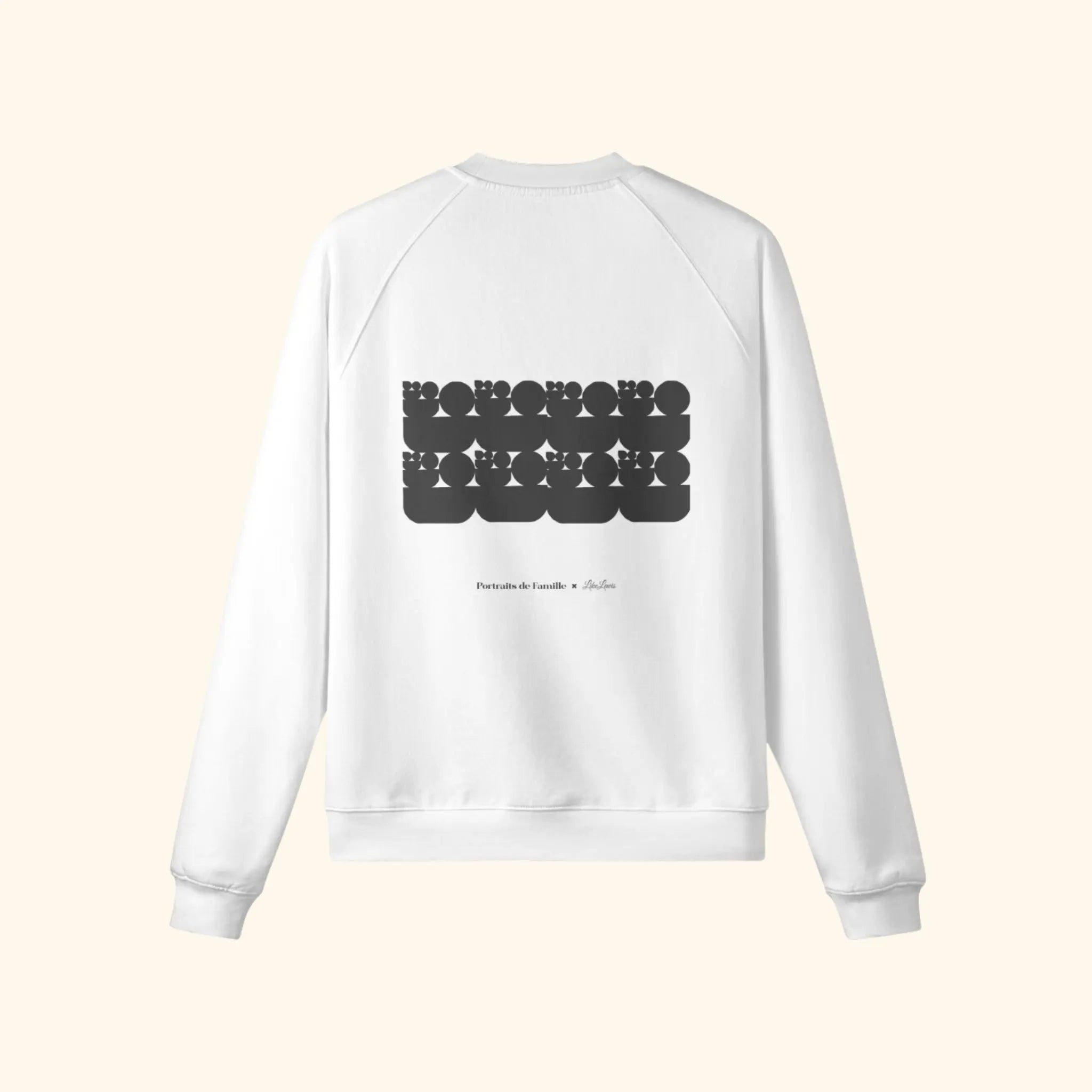 Portraits de Famille The Sweatshirt Family Off White Heavy Cotton Back