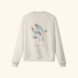 Portraits de Famille The Sweatshirt Fly Away Pastel Beige Heavy Cotton Back