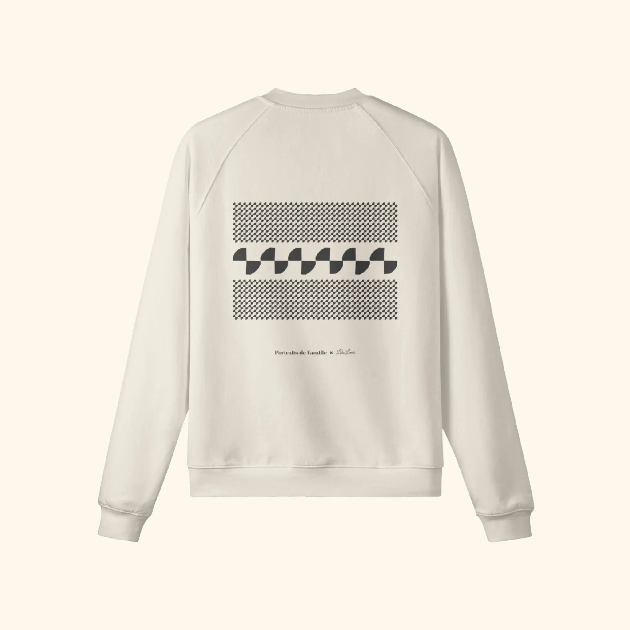 Portraits de Famille The Sweatshirt Legal Alien Pastel Beige Heavy Cotton Back