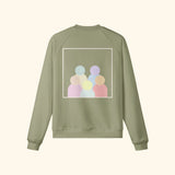 Portraits de Famille The Sweatshirt Logo Olive Green Heavy Cotton Back