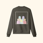 Portraits de Famille The Sweatshirt Logo Stone Gray Heavy Cotton Back