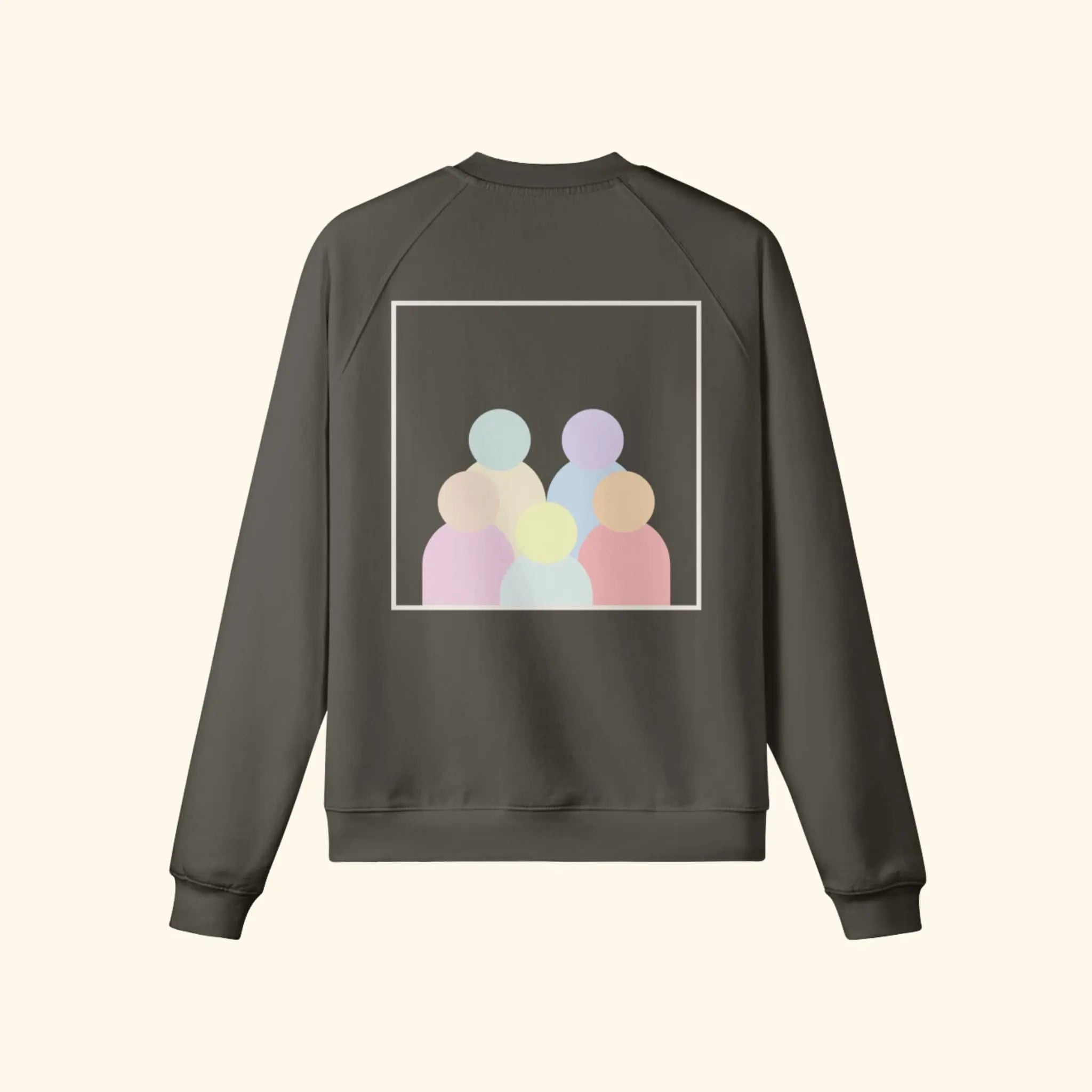 Portraits de Famille The Sweatshirt Logo Stone Gray Heavy Cotton Back