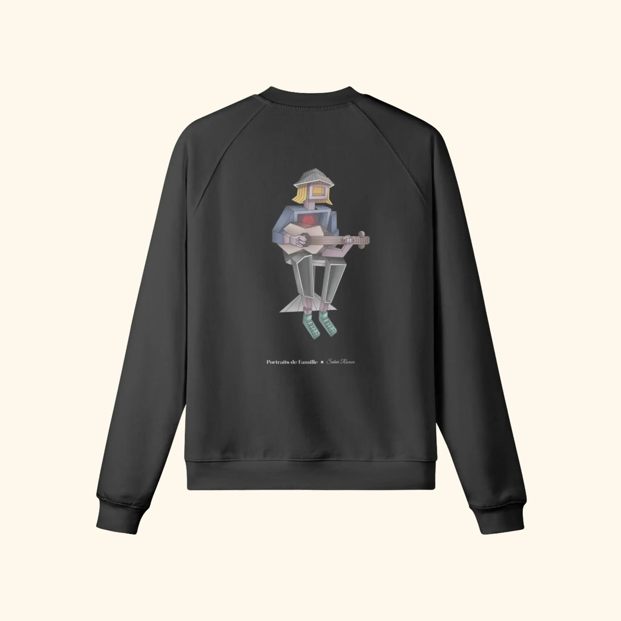 Portraits de Famille The Sweatshirt Lost Midnight Black Heavy Cotton Back