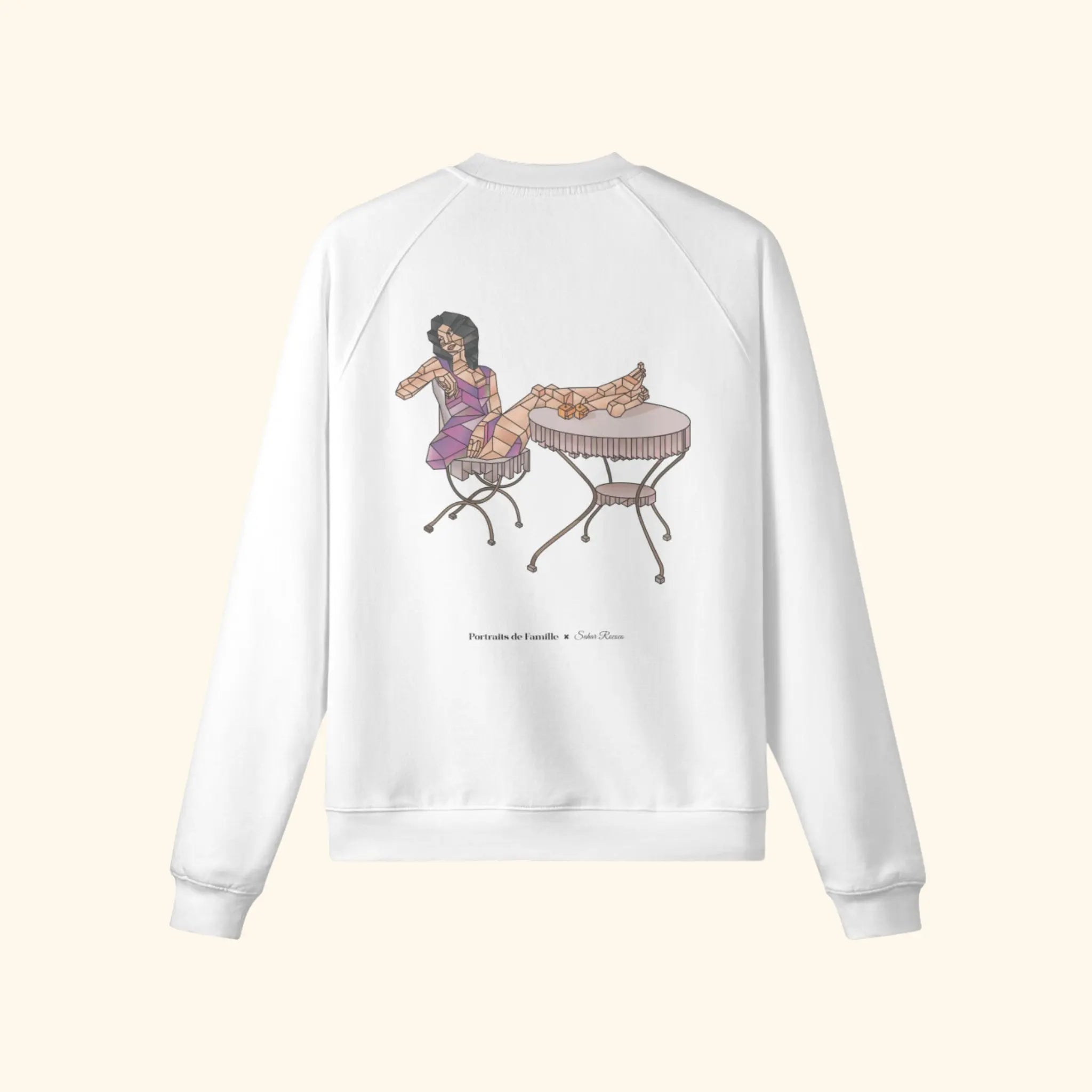 Portraits de Famille The Sweatshirt Orchard Off White Heavy Cotton Back