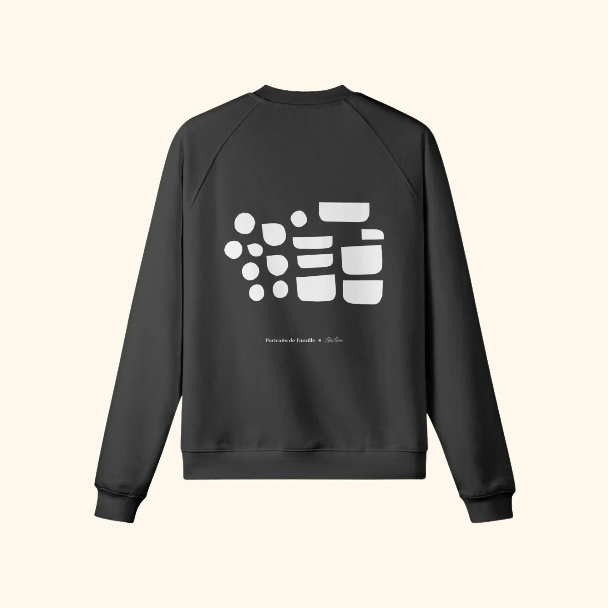 Portraits de Famille The Sweatshirt Pieces Midnight Black Heavy Cotton Back