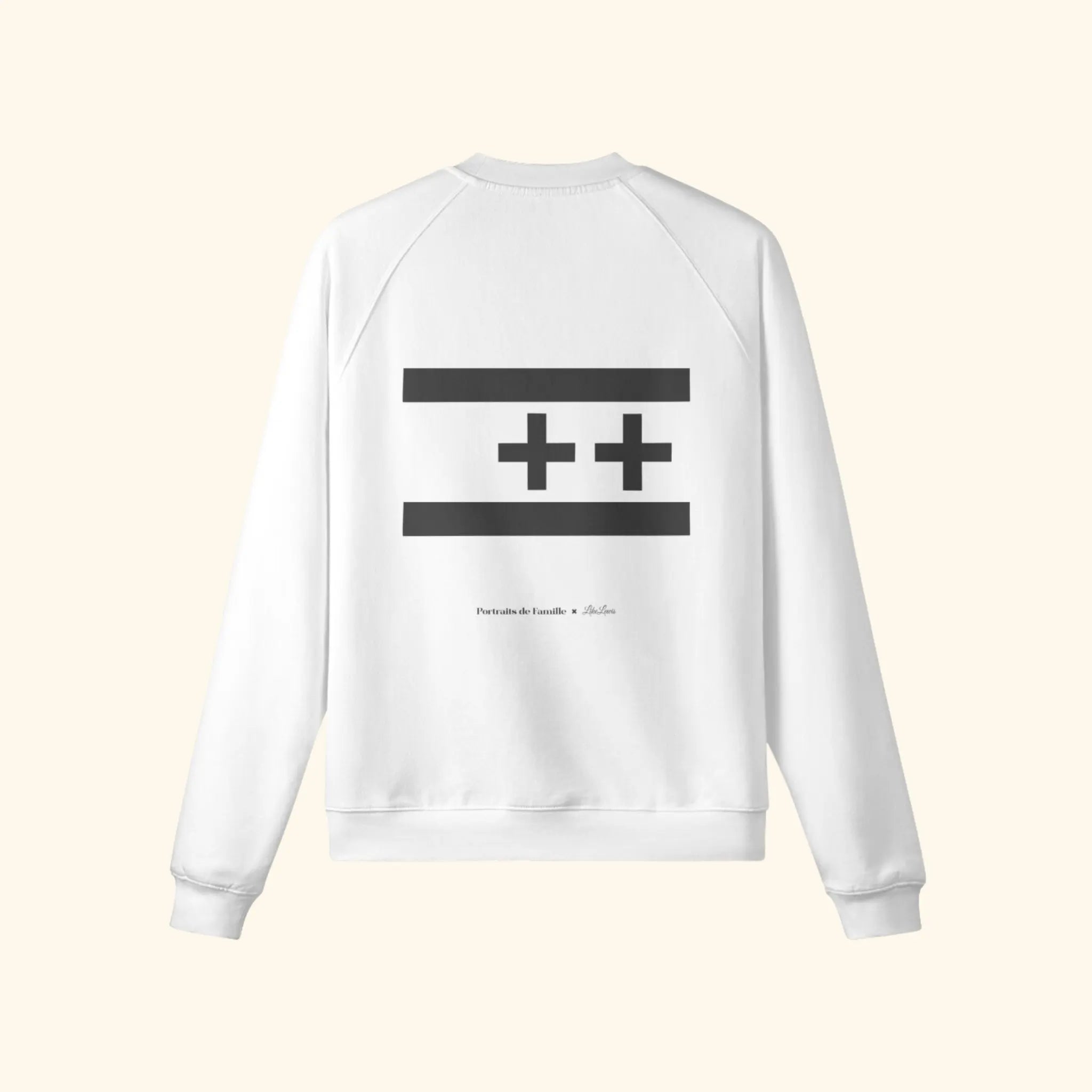 Portraits de Famille The Sweatshirt Positive Off White Heavy Cotton Back