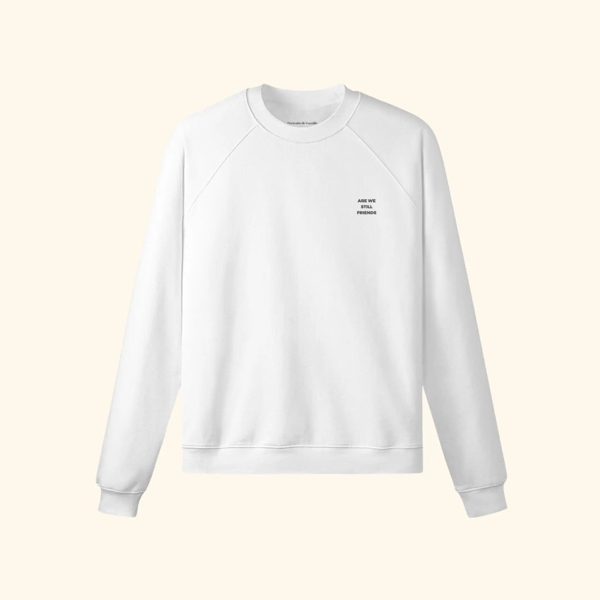 Portraits de Famille The Sweatshirt Question Off White Heavy Cotton Front