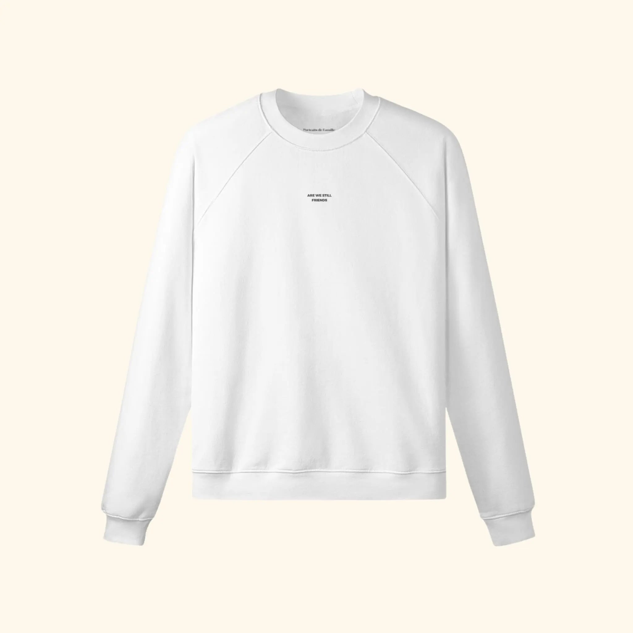 Portraits de Famille The Sweatshirt Slogan Off White Heavy Cotton Front