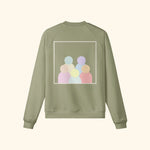 Portraits de Famille The Sweatshirt Slogan Olive Green Heavy Cotton Back