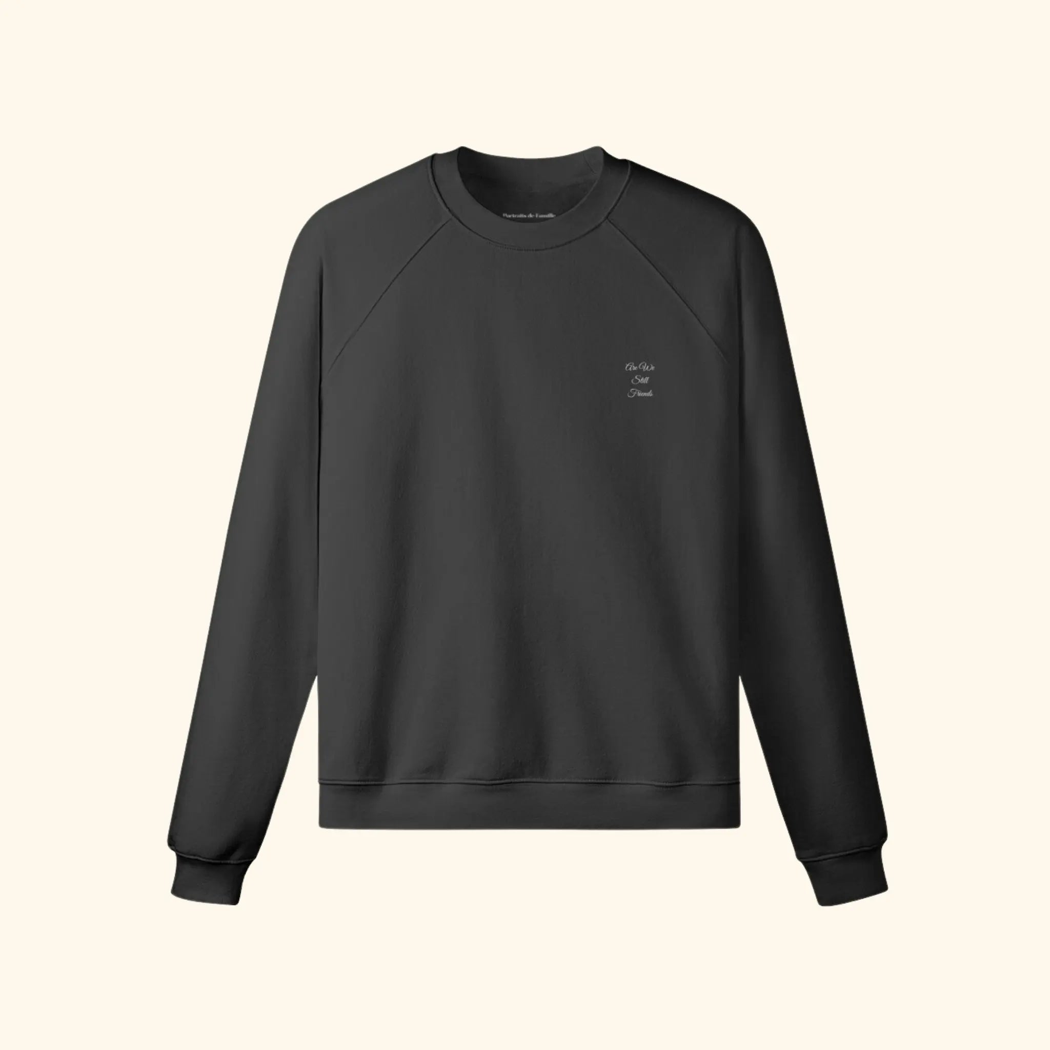 Portraits de Famille The Sweatshirt Vibes Midnight Black Heavy Cotton Front