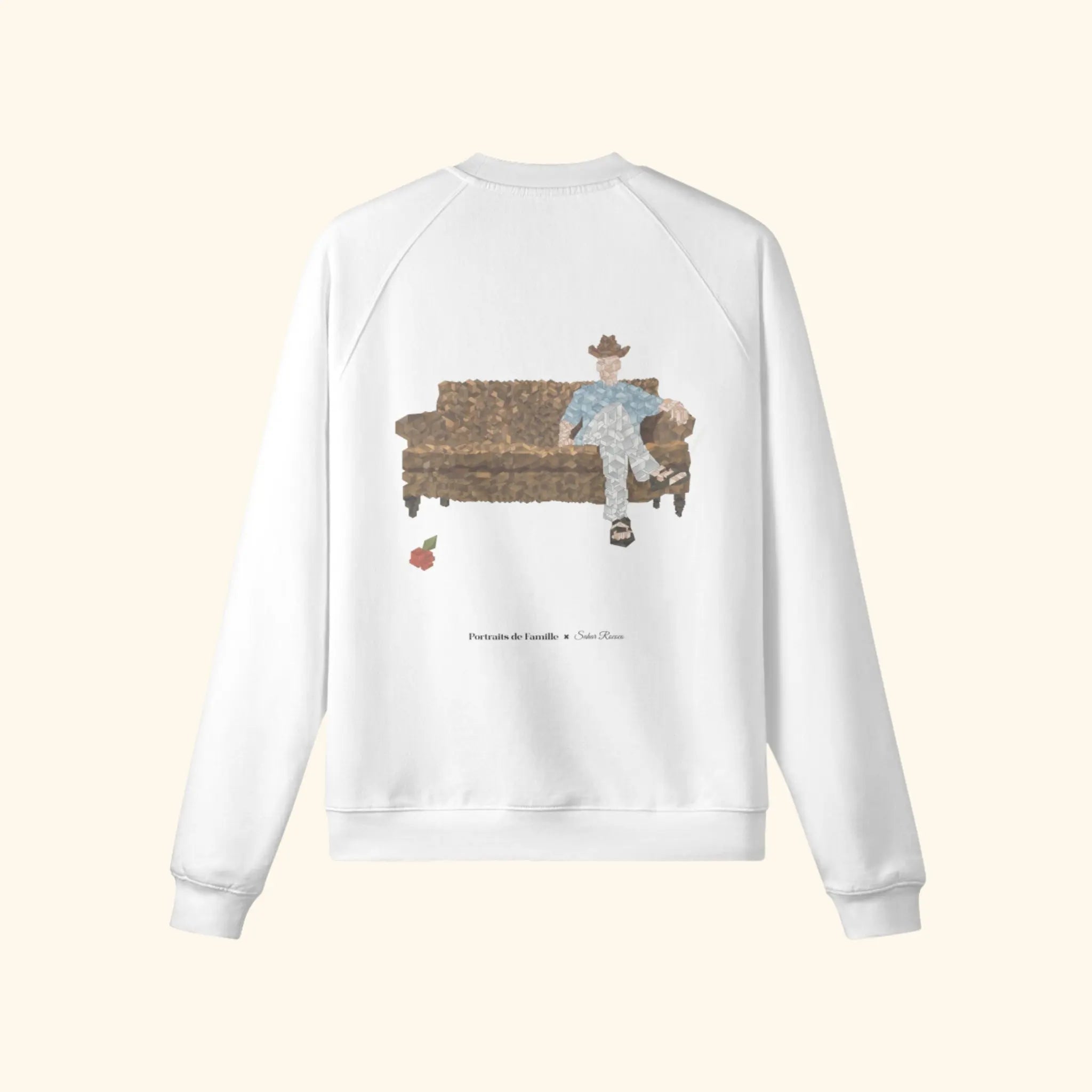 Portraits de Famille The Sweatshirt Waiting Room Off White Heavy Cotton Back