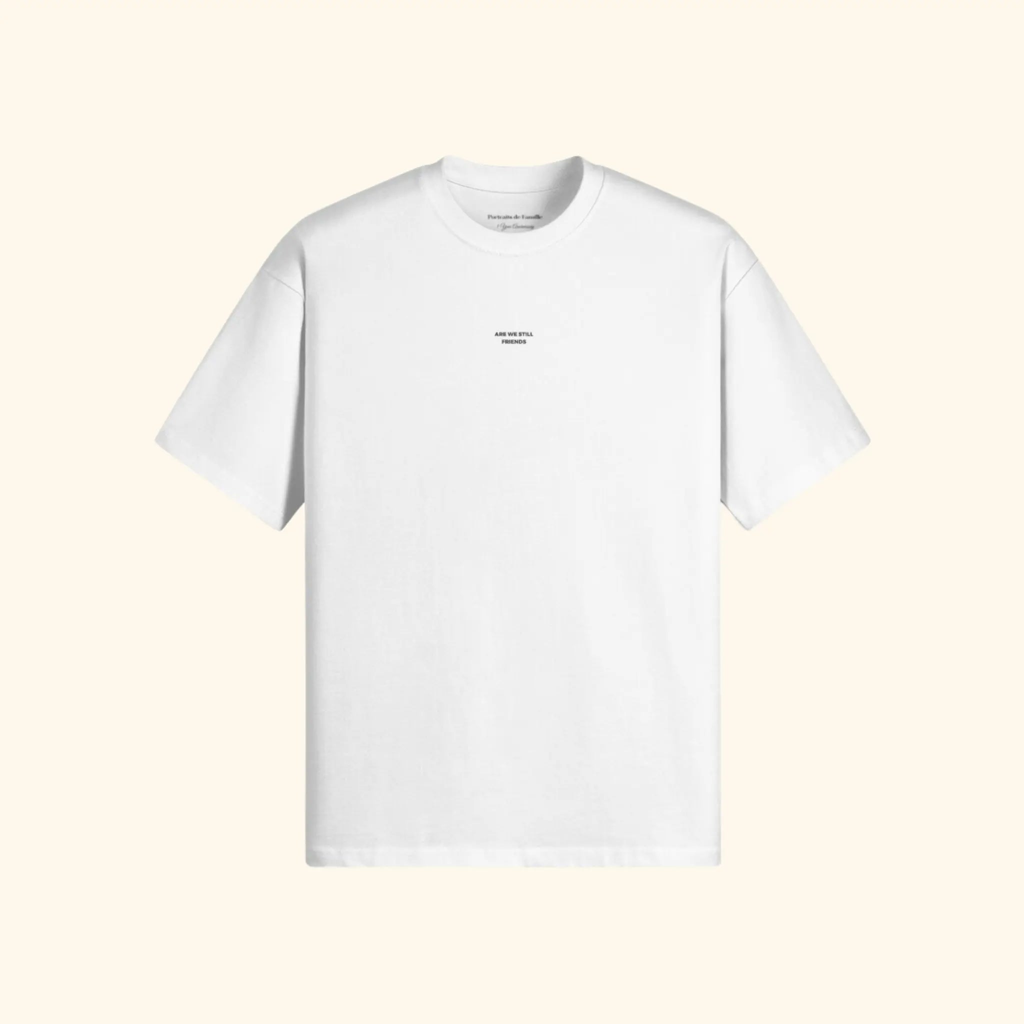 Portraits de Famille The Tee 1 Year Anniversary Off White Heavy Cotton Front