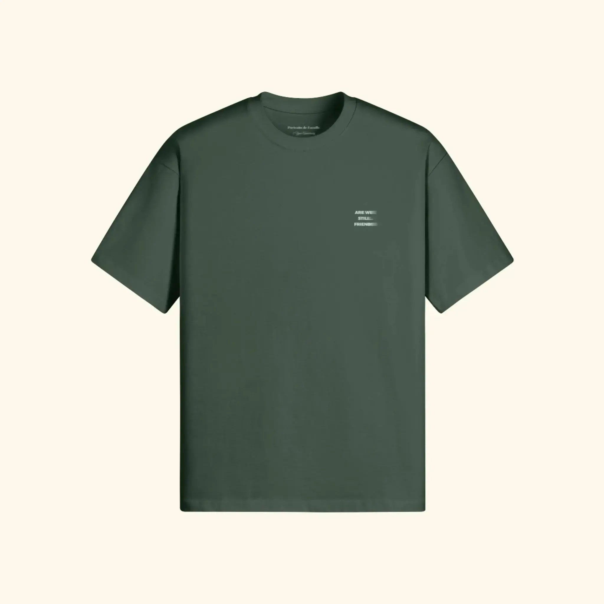 Portraits de Famille The Tee 2 Year Anniversary Forest Green Heavy Cotton Front