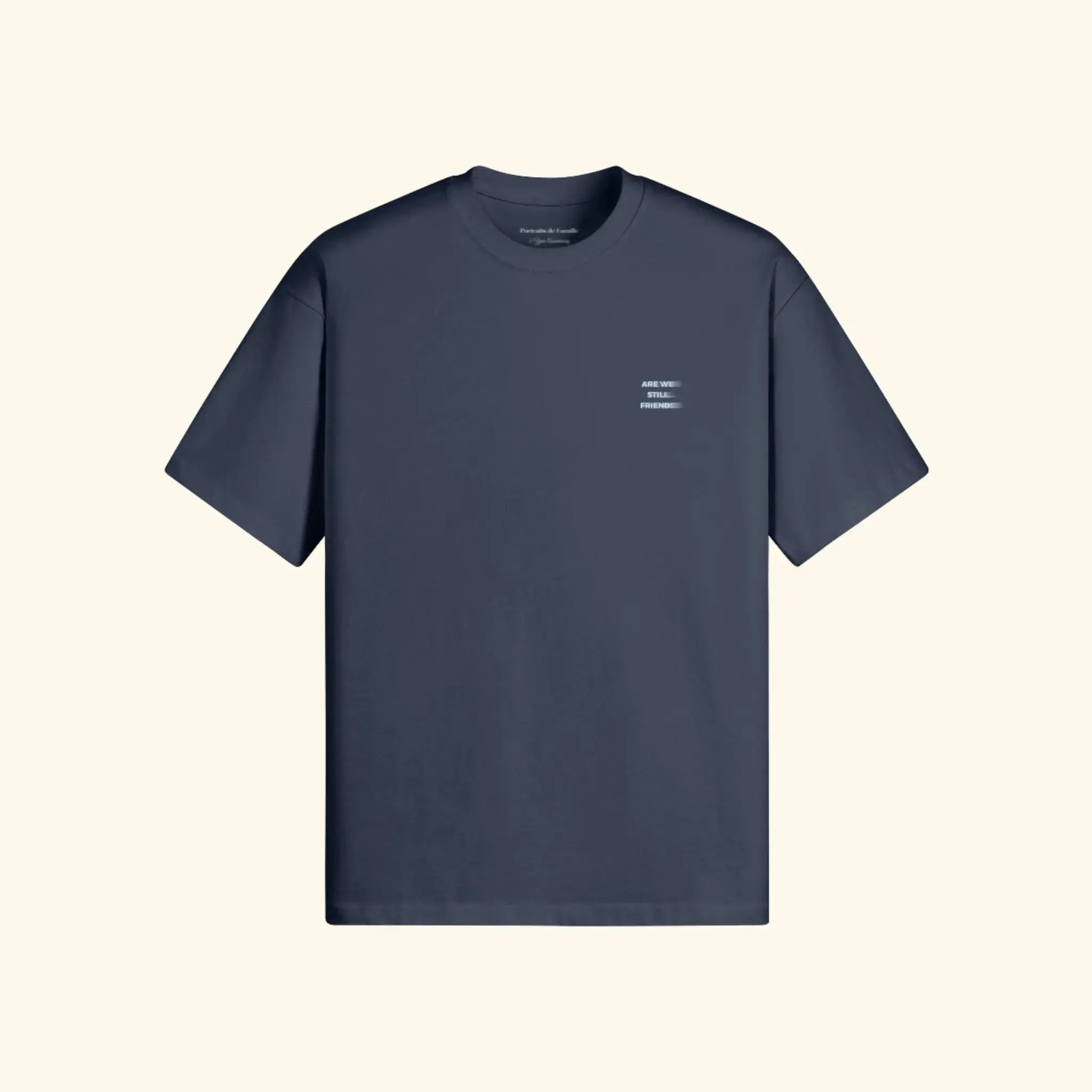 Portraits de Famille The Tee 2 Year Anniversary Harbor Blue Heavy Cotton Front