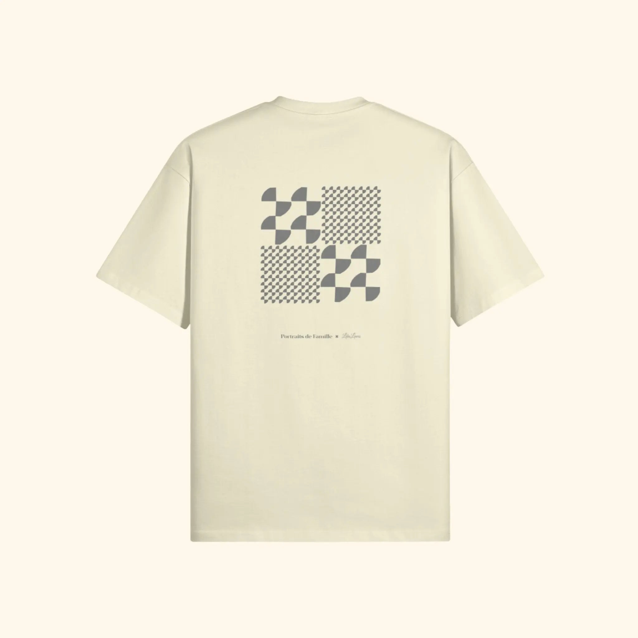 Portraits de Famille The Tee Alien Pastel Cream Heavy Cotton Back